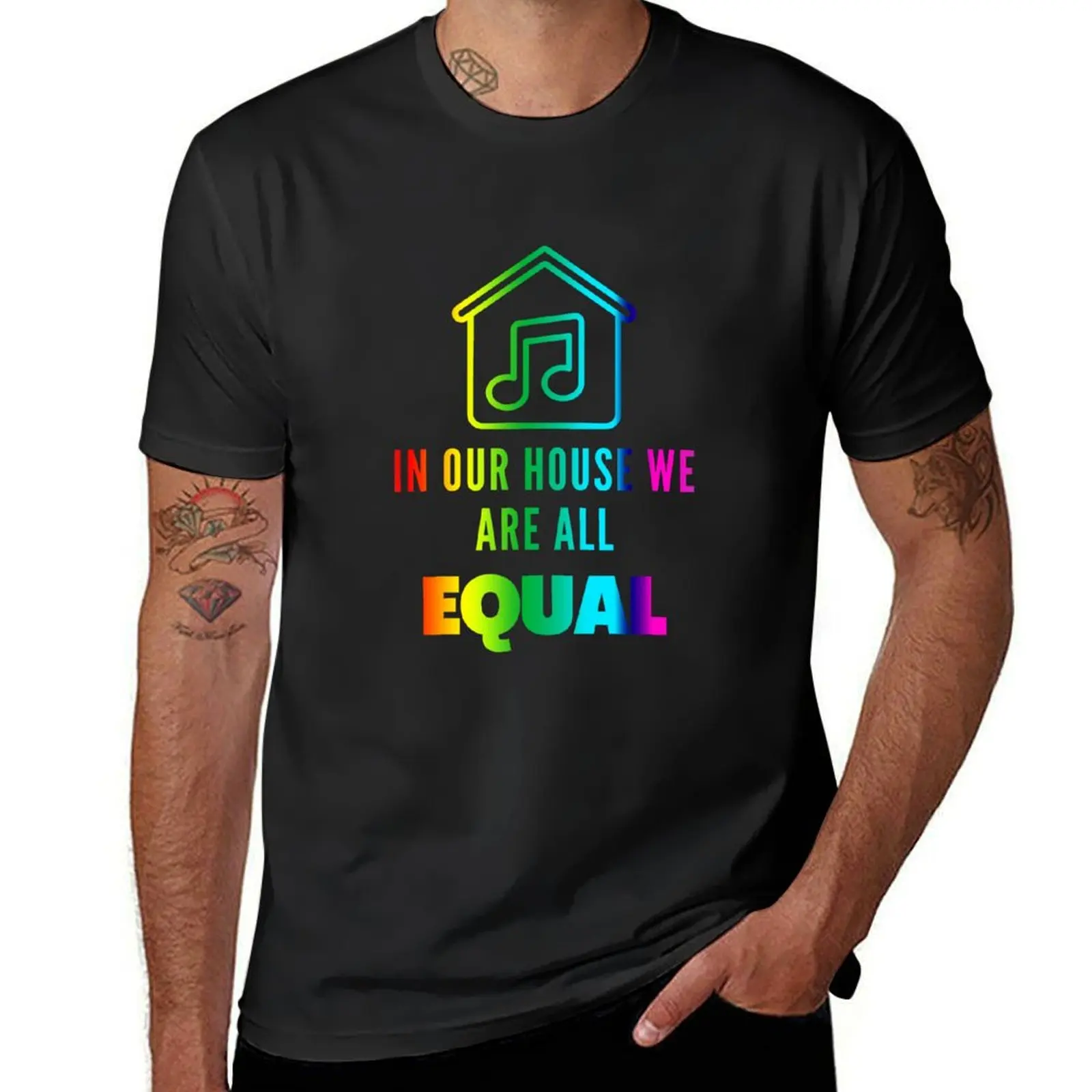 IN OUR HOUSE WE ARE ALL EQUAL T-Shirt summer top anime clothes quick-drying Aesthetic clothing black t-shirts for men