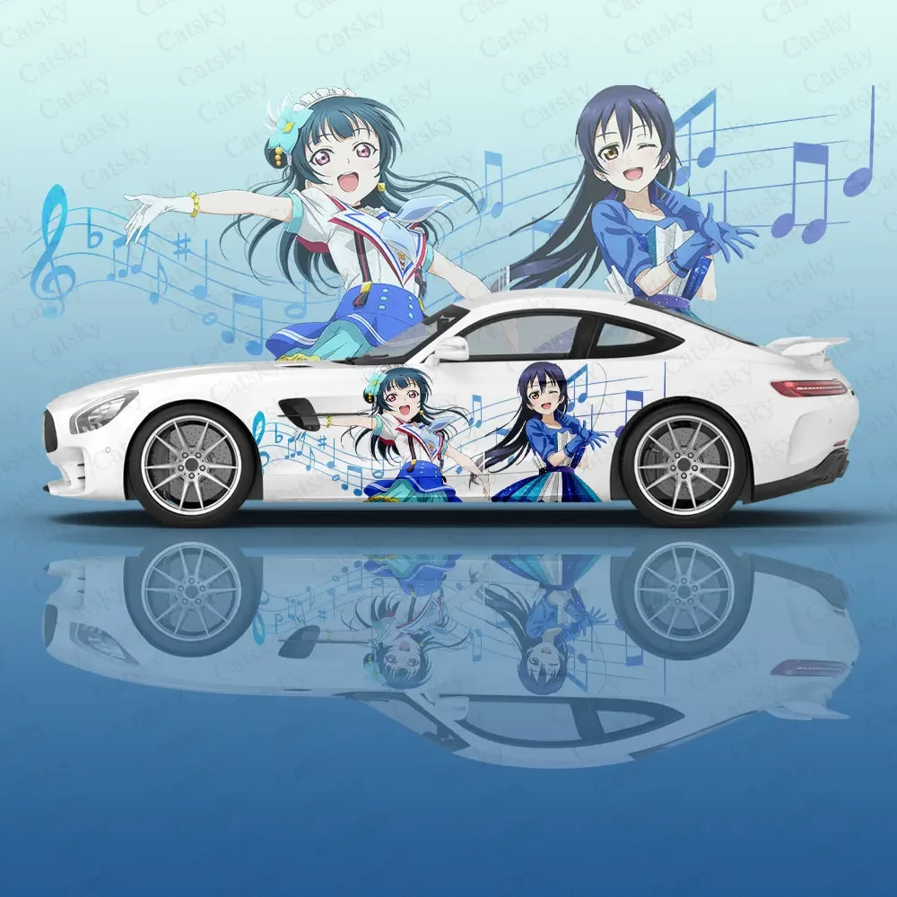 

Наклейка на автомобиль аниме Love Live Sunshine, защитная пленка, виниловая пленка Itacar для гонок, аксессуары для оболочки графики, автомобильные наклейки с распылителем