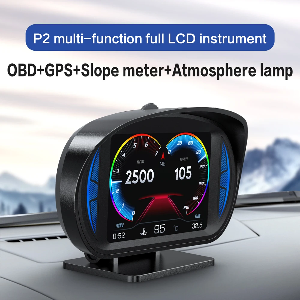 

Universal OBD2+GPS Smart Gauge 3.5Inch Screen Display Smart Digital Instrument Speedometer Water Temp Suit for car aftter 2008
