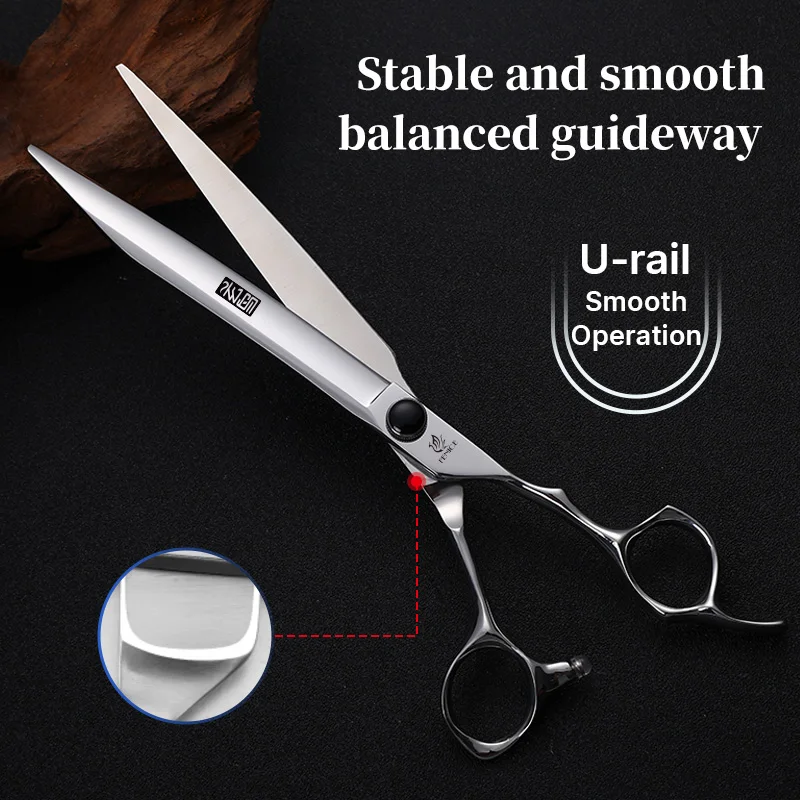 8.0 inch JP440C Sword-shaped Wide Blade Cutting Straight Scissors Shears For Pet Dog Grooming