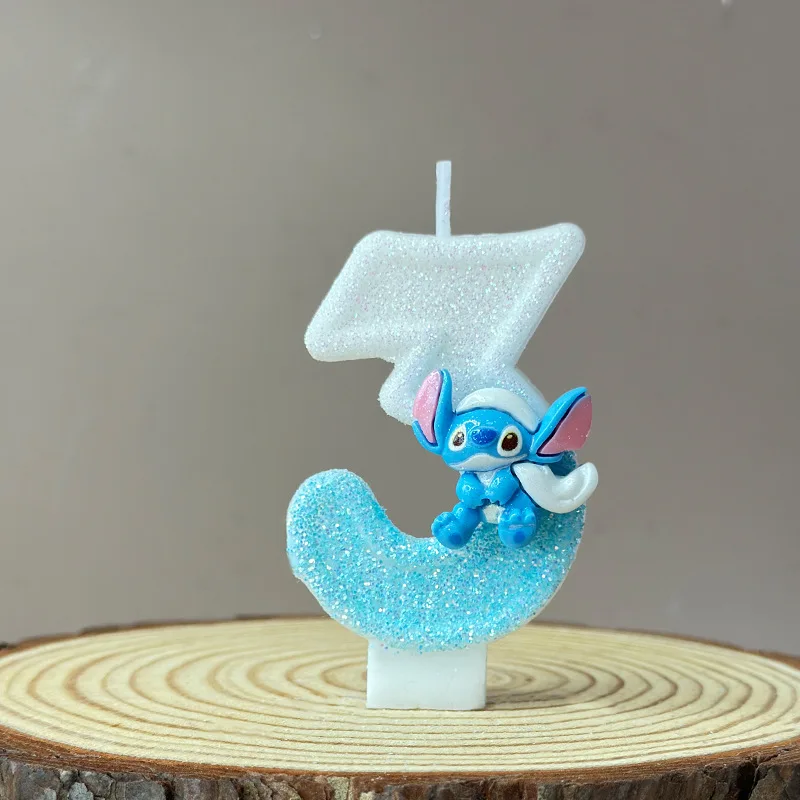 Stitch 0-9 free combination digital candles, birthday candles are very suitable for high-end baking cake decoration at birthday
