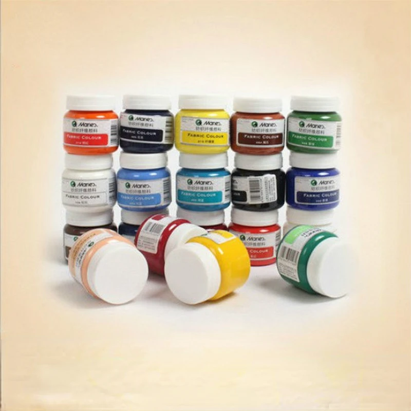 50ML Textile Fiber Pigment Student Hand-painted DIY Graffiti Clothes T-shirts Shoes Blending Solution Painting Paint