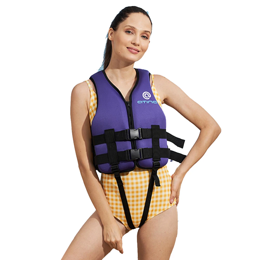 

2023 New Fashion Adult Life Jacket Neoprene Buoyancy Jacket Swimming Rowing Surfing Safety Life Jacket Water Sports Equipment
