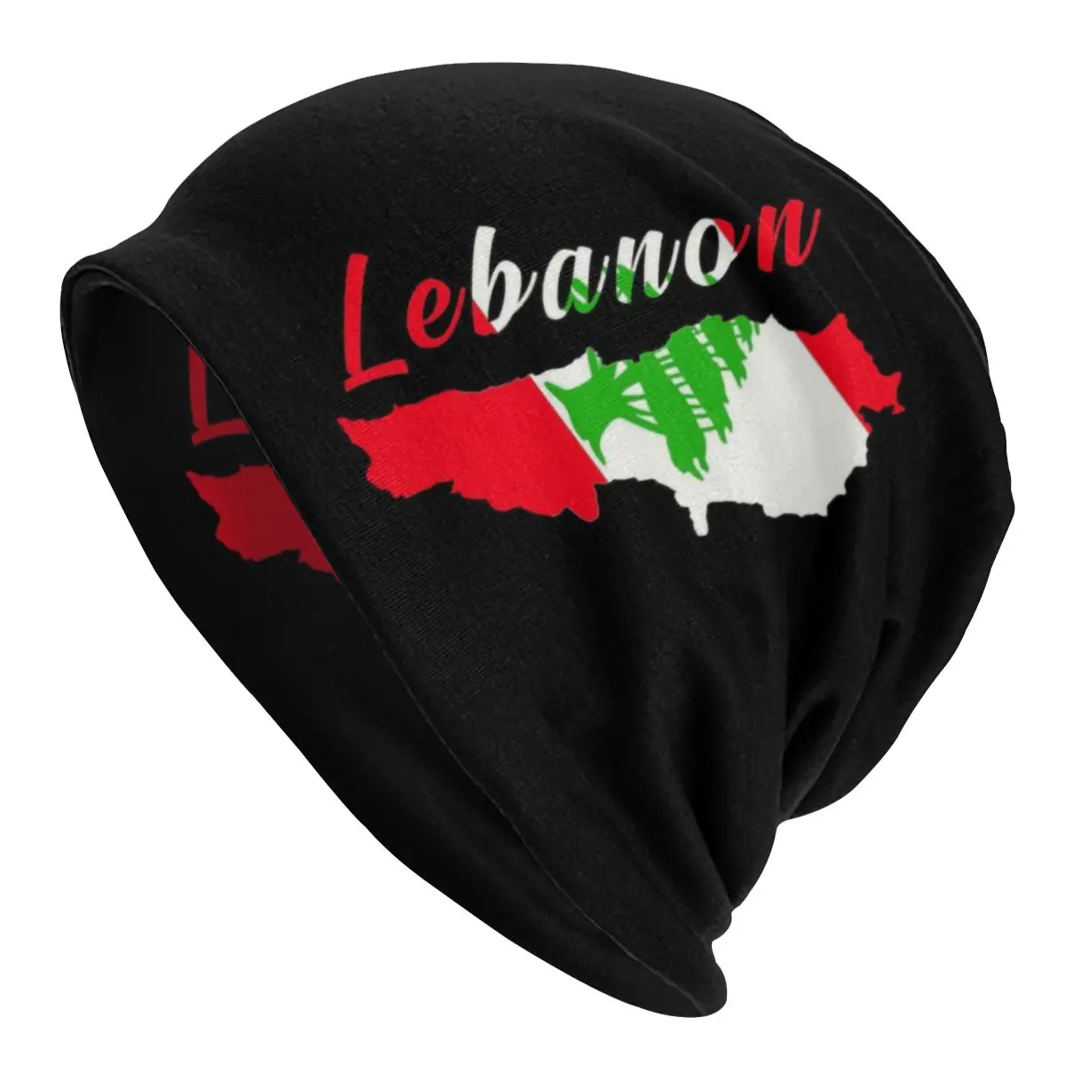 

Женская вязаная шапка с флагом Ливана, Зимняя Теплая Шапка-бини для мужчин и женщин