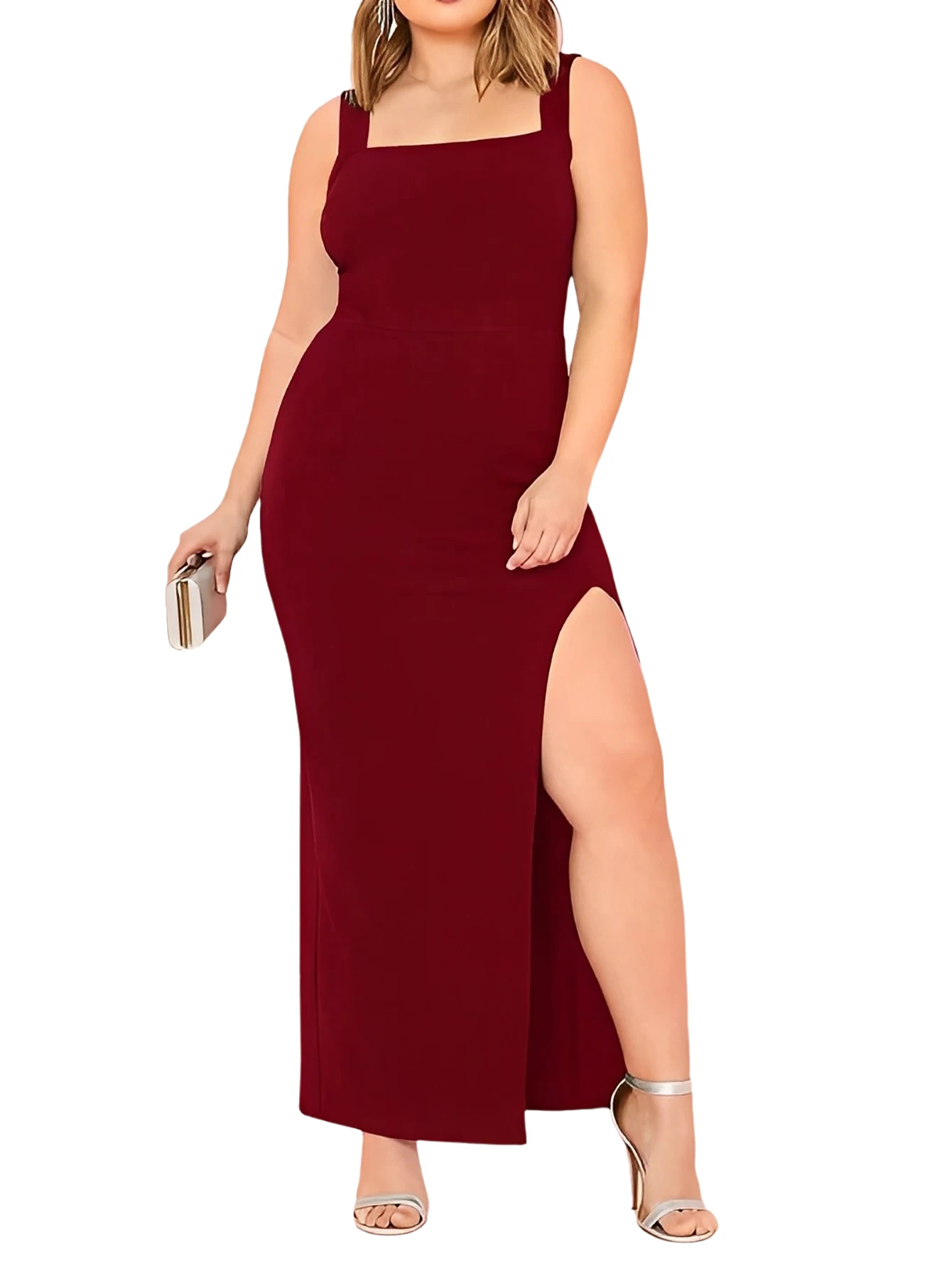 

Split Strap Dress for Women Tight Fitting Dress Hip Wrap Dresses Ladies Long Dresses for Banquet Balls Wedding