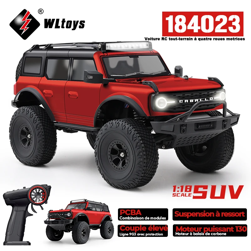 WLtoys 184023 1:18 RC Voiture LED 4WD RTR Tout-Terrain