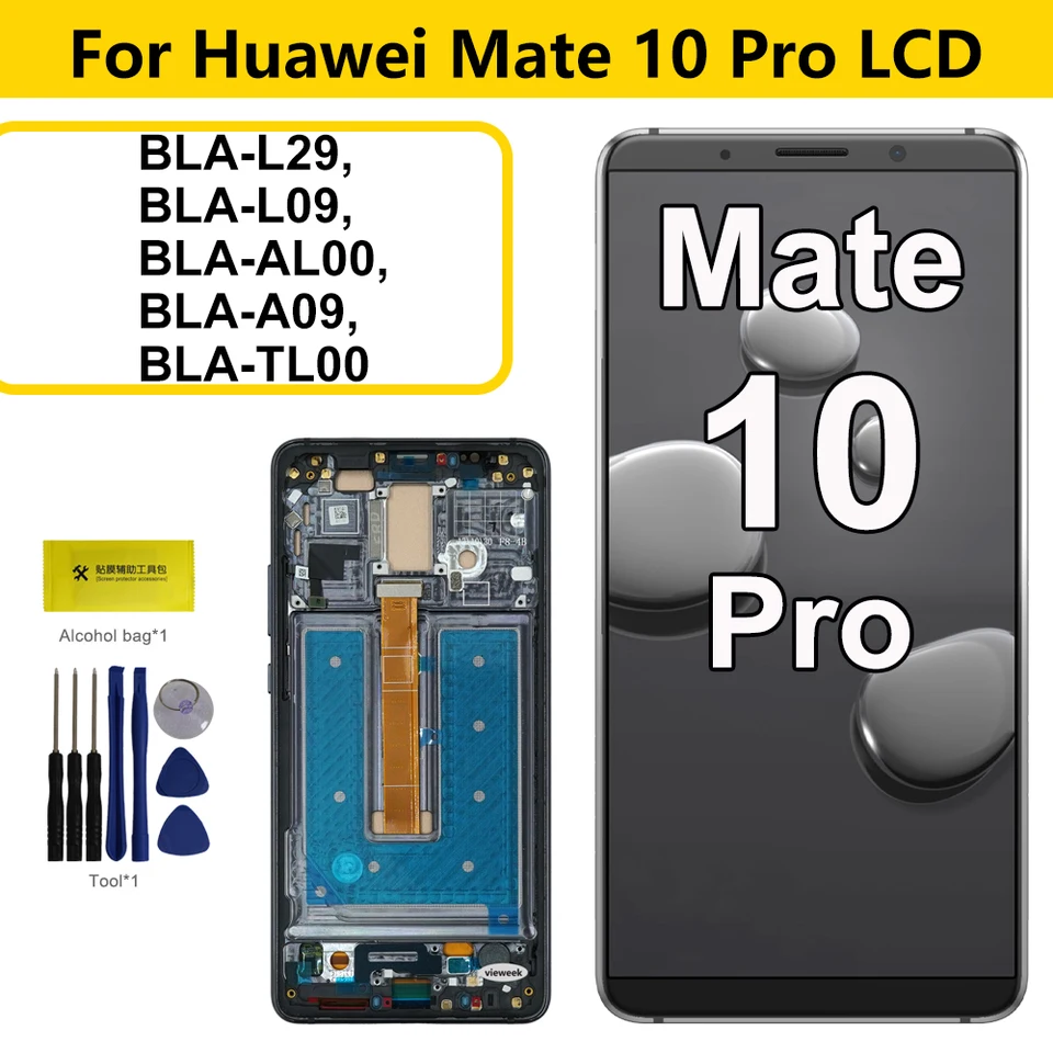 For Huawei Mate 10 Pro Screen Replacement Touch Digitizer BLA-L09 BLA-L29 LCD Display Full Assembly Glass (Blue No Frame