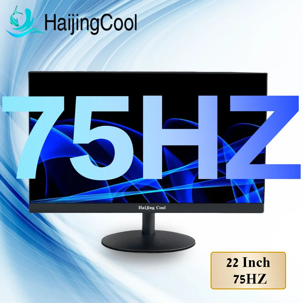 

22 Inch Monitor 75Hz LED Display PC IPS HD office Desktop Computer Screen Flat Panel 22" 1920*1080 VGA/HDMI-compatible