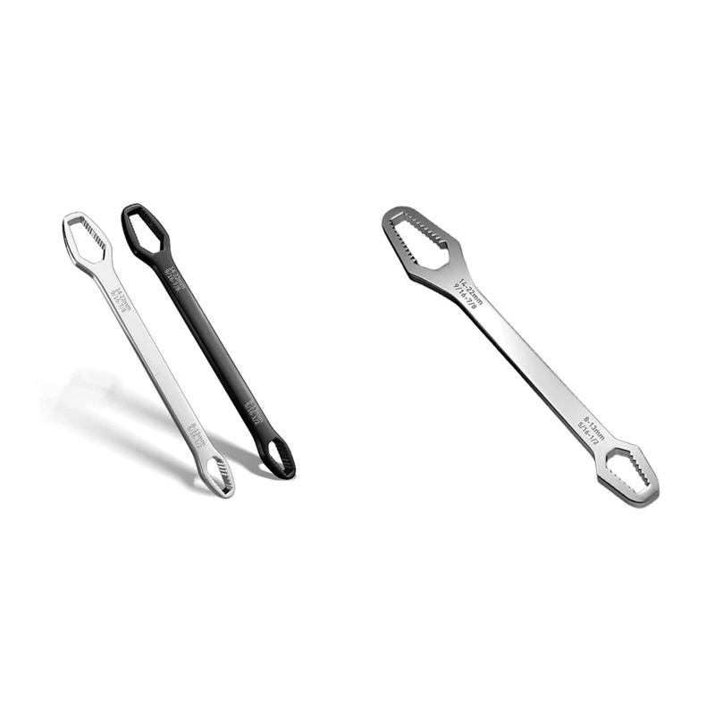 

1 Piece Wrench Double-Head Self-Tightening Wrench Board Double-Sided Glasses Wrench For Bicycles Hand Repair Tools 8-22Mm