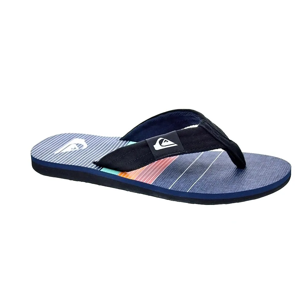 Quiksilver Hombre Chanclas Modelo Molokai Color Azul Moda Hombre Verano Sandalias 100 % Originales