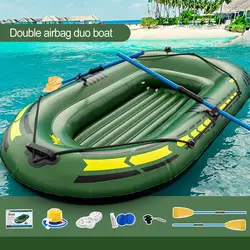 Inflatable Boat Iatable Boat Kayak Canoe Fishing Boat Portable Fishing Boat Raft for Lake with Oars Pump For Adults Fishing