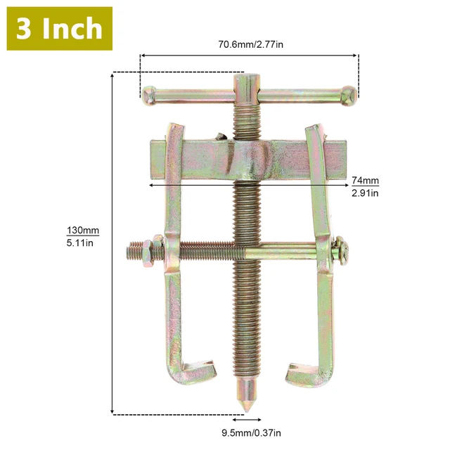 Estrattore A 2 Ganasce Professionale - Per Ingranaggi E Cuscinetti, 4 Pollici, Acciaio Vanadio - Foto 9