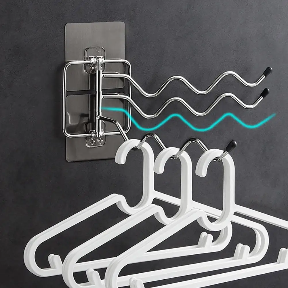 Non Perforated Stainless Steel Kitchen Cloth Rack 180&deg;rotating Towel Rack Kitchen Tissue Hanger Dishcloth Coat