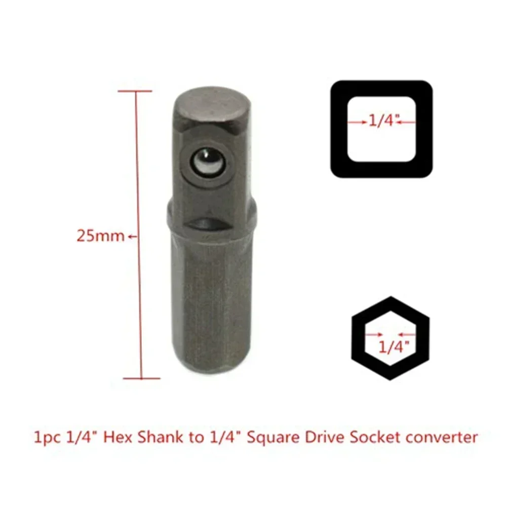 Electric Screwdriver 1/4" 6.35mm Hex Shank To 4mm Socket Driver Bit screwdriver bit holder +1/4 Ratchet Socket Adapter Hex Bit Holder screwdriver socket adapter