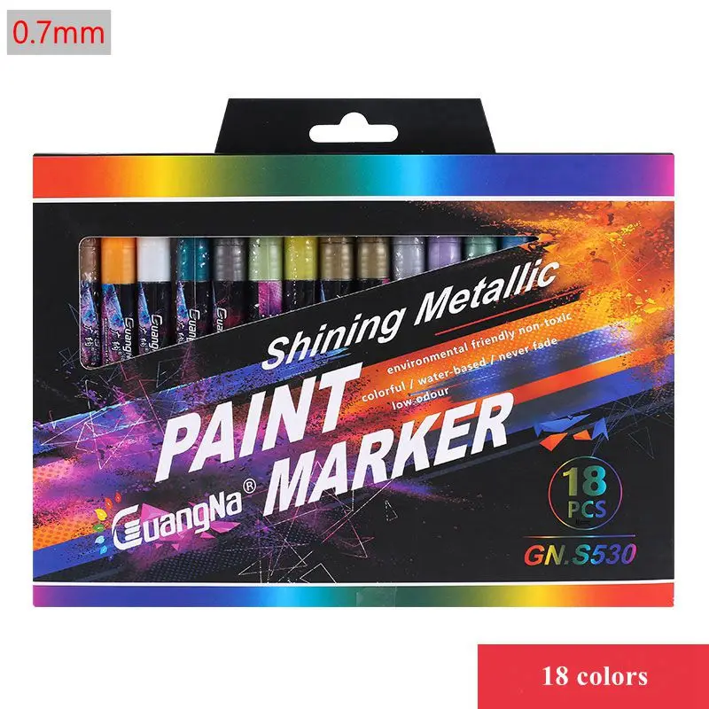 6/24 colori pennarelli metallici acrilici penna a punta extra fine pennarelli artistici pennarelli permanenti ptura per carte firma scrte  21