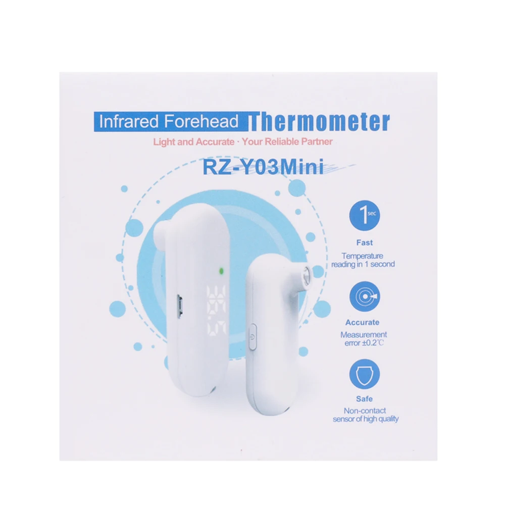 Glass Free Thermometer USB Rechargeable Digital Contactless Accuracy Non-contact Body Temperature Meter