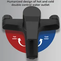 ก๊อกน้ำฝักบัวทำจากวัสดุโลหะผสม G1/ก๊อกผสมแบบติดผนังแบบมีเกลียวขนาด 2 นิ้วพร้อมด้ามจับที่สะดวกสบายเหมาะสำหรับอ่างอาบน้ำในห้องน้ำที่บ้าน 5