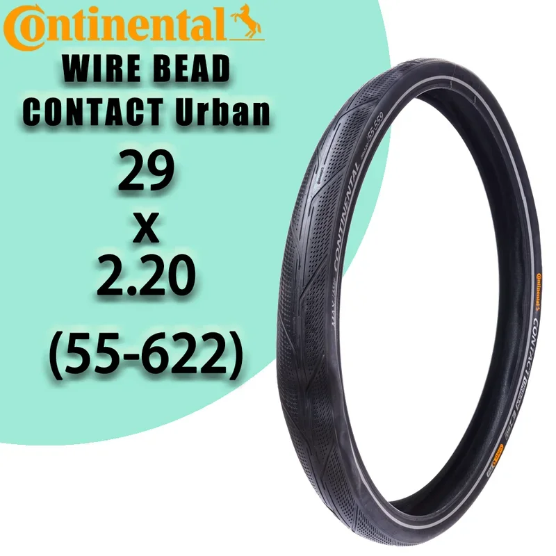 Continental Contact Urban Bicycle Tire - 700x42c / 28x1.60, Black, Puncture Protection For E-Bikes