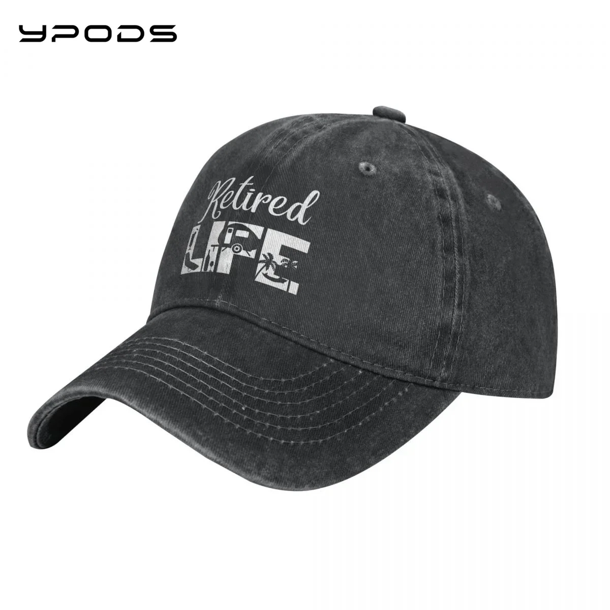 

Retired Life Baseball Caps for Men Women Vintage Washed Cotton Dad Hats Print Snapback Cap Hat