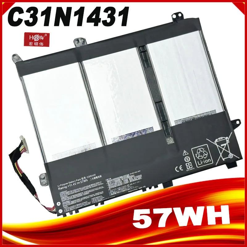11.4V 57Wh Nuova Batteria Per Laptop C31N1431 Per Asus Eeebook E403S E403Sa E403Na E403N