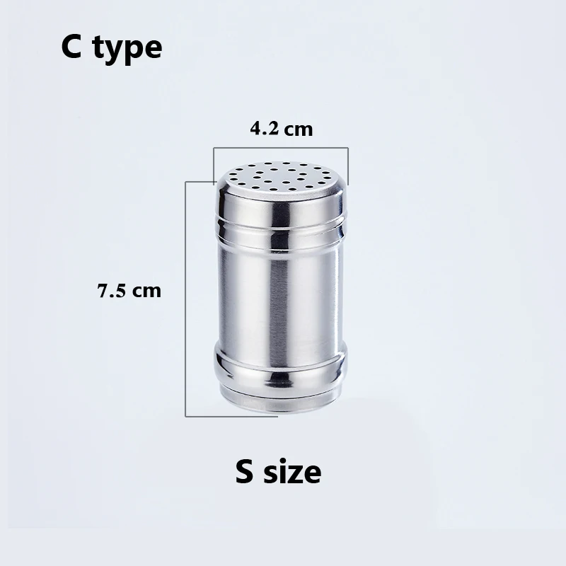 Sticle de sare de zahăr din oțel inoxidabil Capac rotativ pentru condimente Multifuncțional Piper Condimente Borcan de condimente Cutie Gadgets de bucătărie