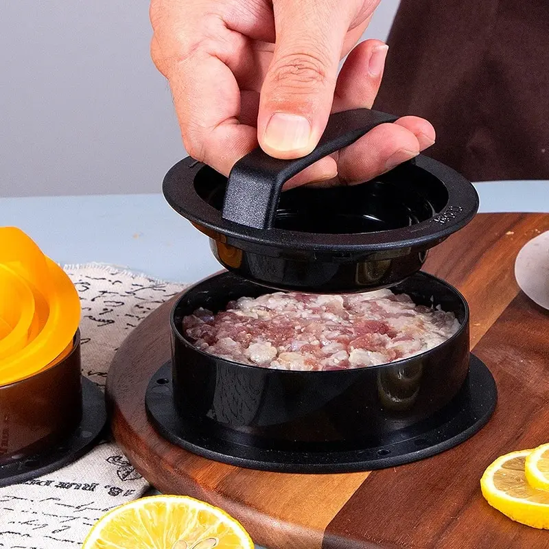 Hamburger Press 1pc Manual Multifunctional Reusable Round Patty Press Burger Kitchen Accessory