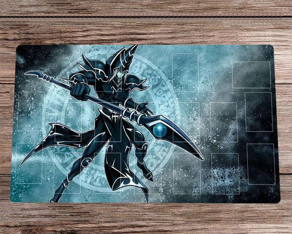 YuGiOh Playmat 다크 마술사 TCG CCG OCG 매트 트레이딩 카드 게임 매트 결투 보드 게임 패드 애니메이션 마우스 패드 고무 데스크 패드 60x35cm 