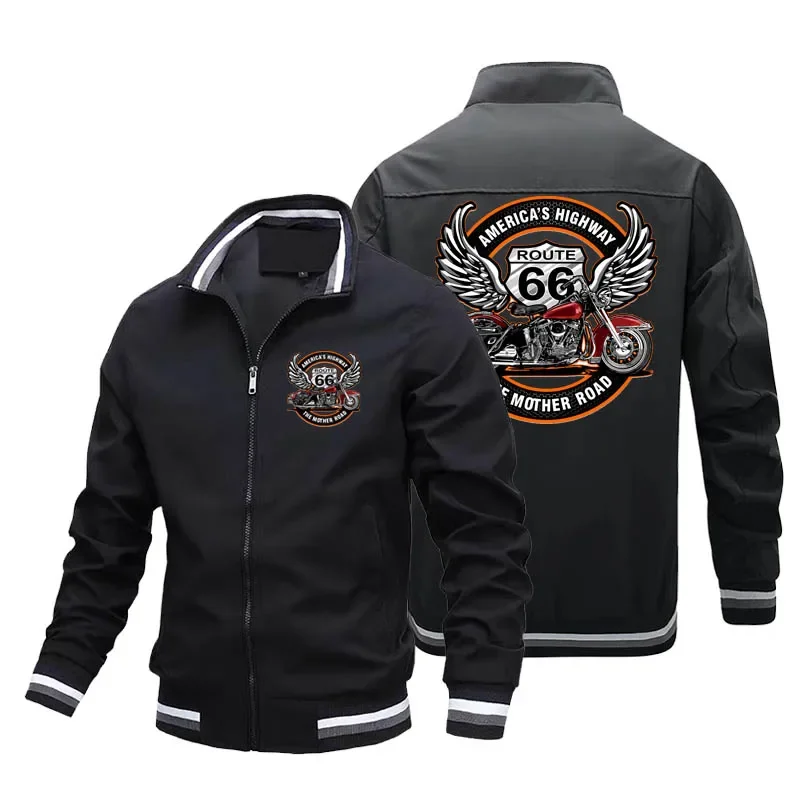 Spring and Fall outdoor motorcycle, American men's fashion motorcycle jacket, bicycle, sportswear, casual, hip hop, baseball wea
