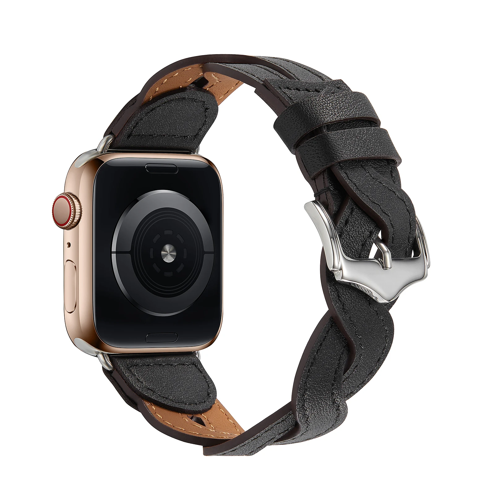 Premium Leather Strap for Apple watch band 49mm 45mm 41mm 44mm 42mm 40mm Braided Bracelet Wristband iWatch Ultra 8 7 6 5 4 3 SE