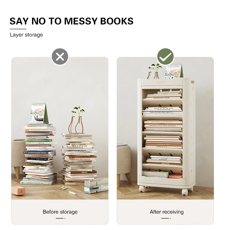 Household Holder Removable Desk Bookcase Floor To Floor Student Book Bag Hanging Reading Rack Book Organizing Storage Shelf