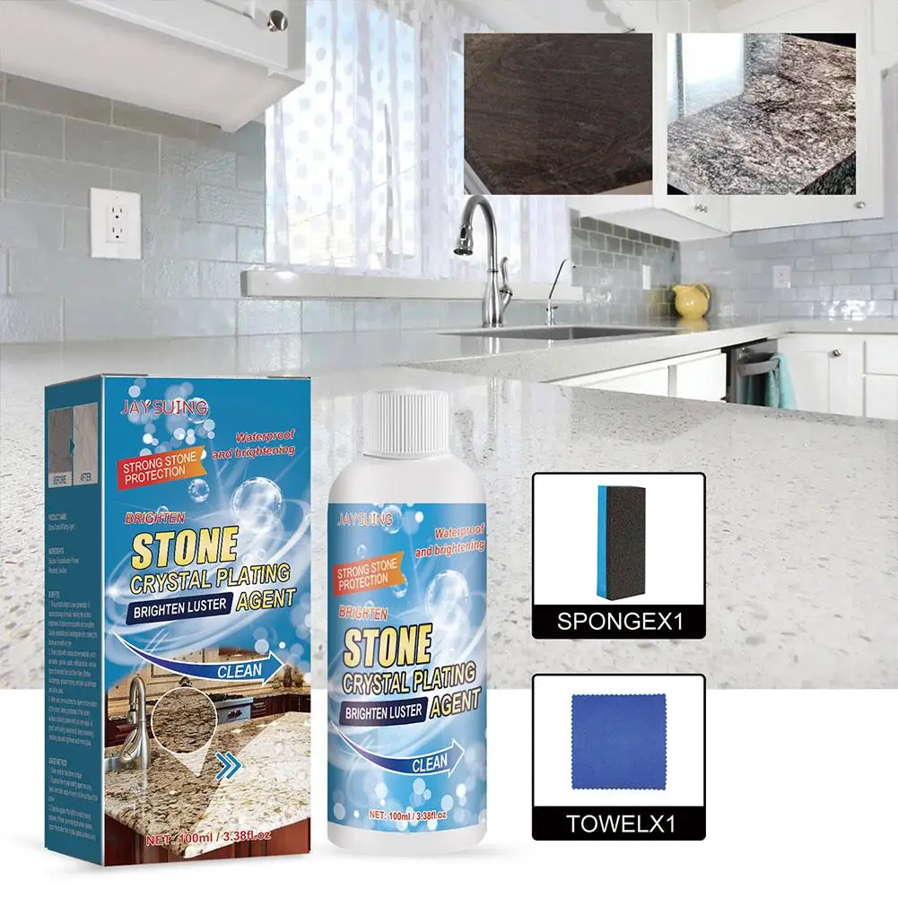 Stone Crystal Plating Agent 100ml for Stonework Tile Marble Quartz