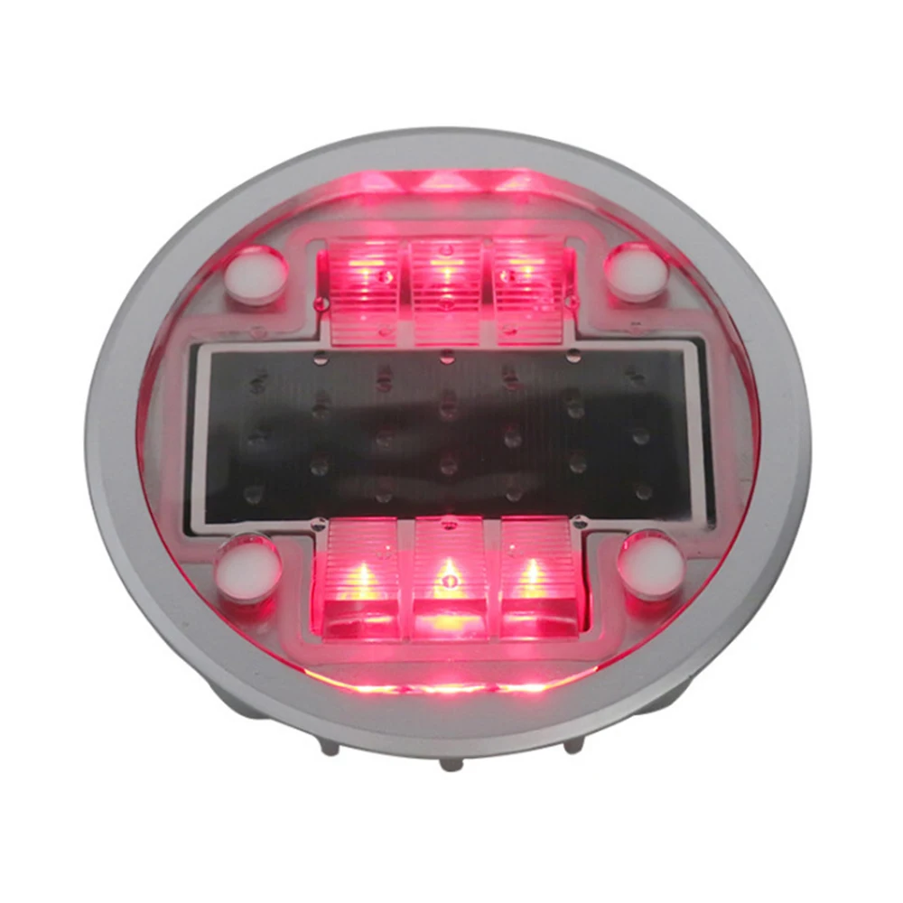 IP68 Waterproof Aluminum Pressure Resistant LED Solar Powered Road Stud Light Reflective Ground Warning Lamp