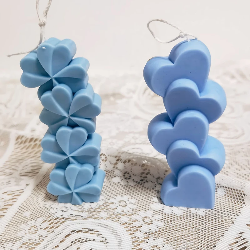 ValentinesDayCandleMoldsNew3DHeartShapeHandmadeDIYChocolate