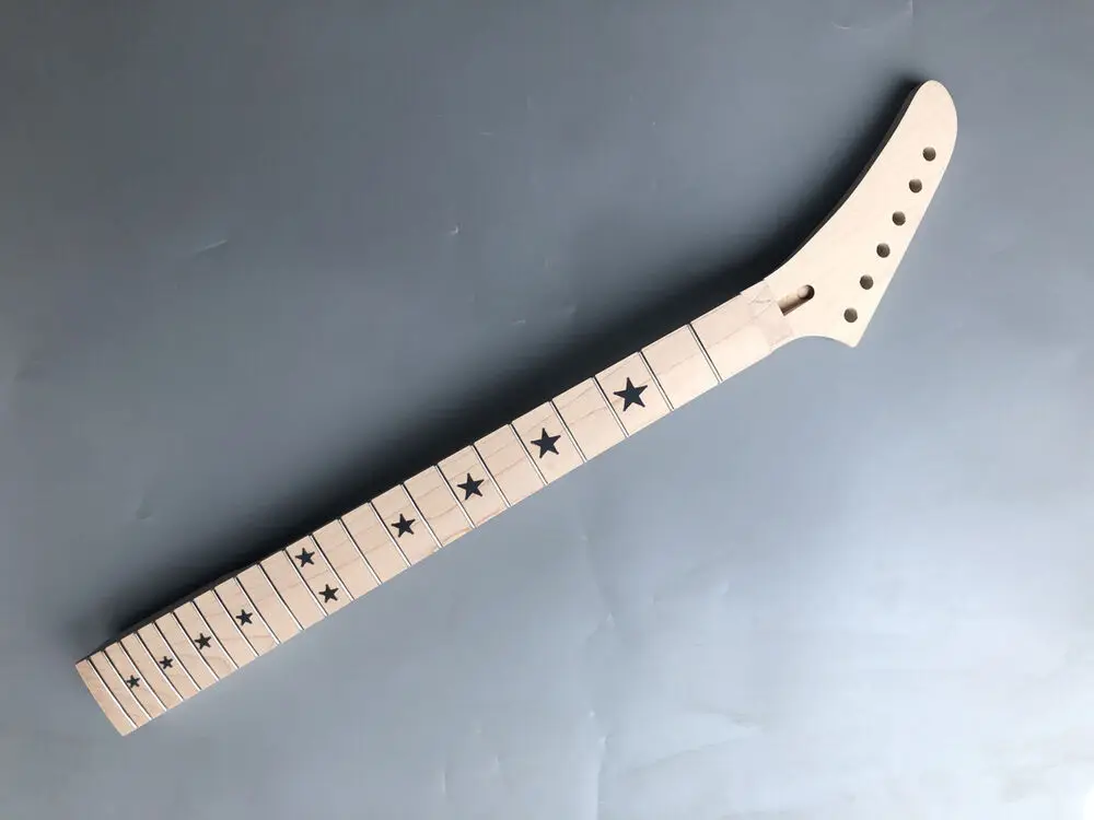 

Yinfente Reverse Banana Guitar Neck Maple Fretboard 25.5inch 22Fret Locking Nut #X15