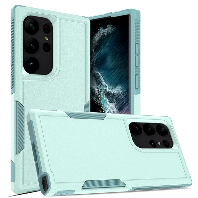 Heavy Duty Armor Shockproof Phone Case with Hard Plastic Back Cover