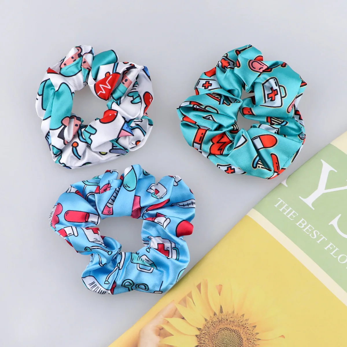 Doctor Nurse Hair Scrunchies Women Hair Ties Decorations Hair Rope Rubber Bands Headwear Hair Ring Fashion Accessories Gifts