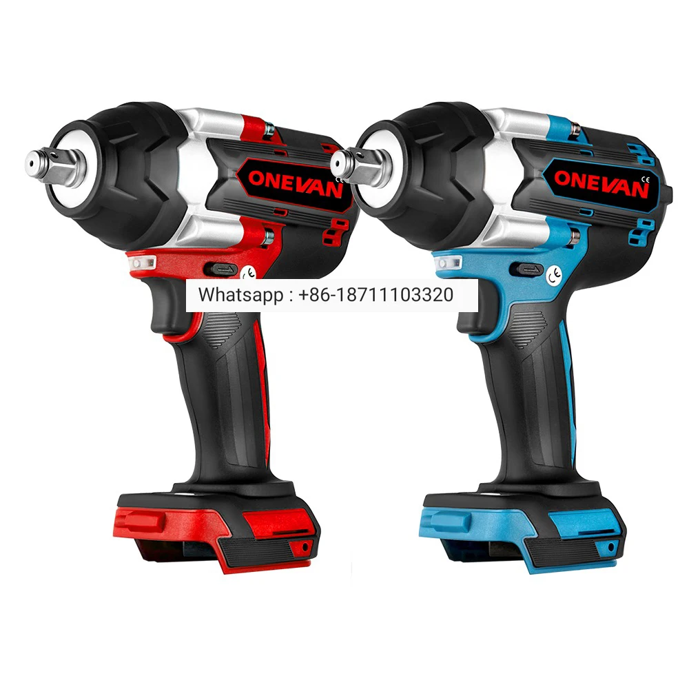 1500W Torque Brushless Electric Impact Wrench 3 Gear Adjustment For Trucks 1/2 inch no Battery pen shaped button battery equipment set professional usb connection setting device 350mah setting tool adjustment heating kit