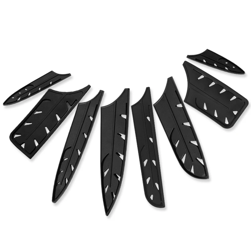 *3-8인치 주방칼 칼집 검정색 플라스틱 칼 커버 칼날 보호 커버 엣지 가드 케이스 주방용품