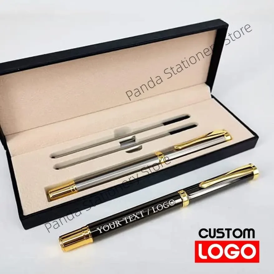 Metal BallpointPen  Laser Engraving Custom Logo Text Engraving Gift Pen High-grade Commercial Advertisement Pen
