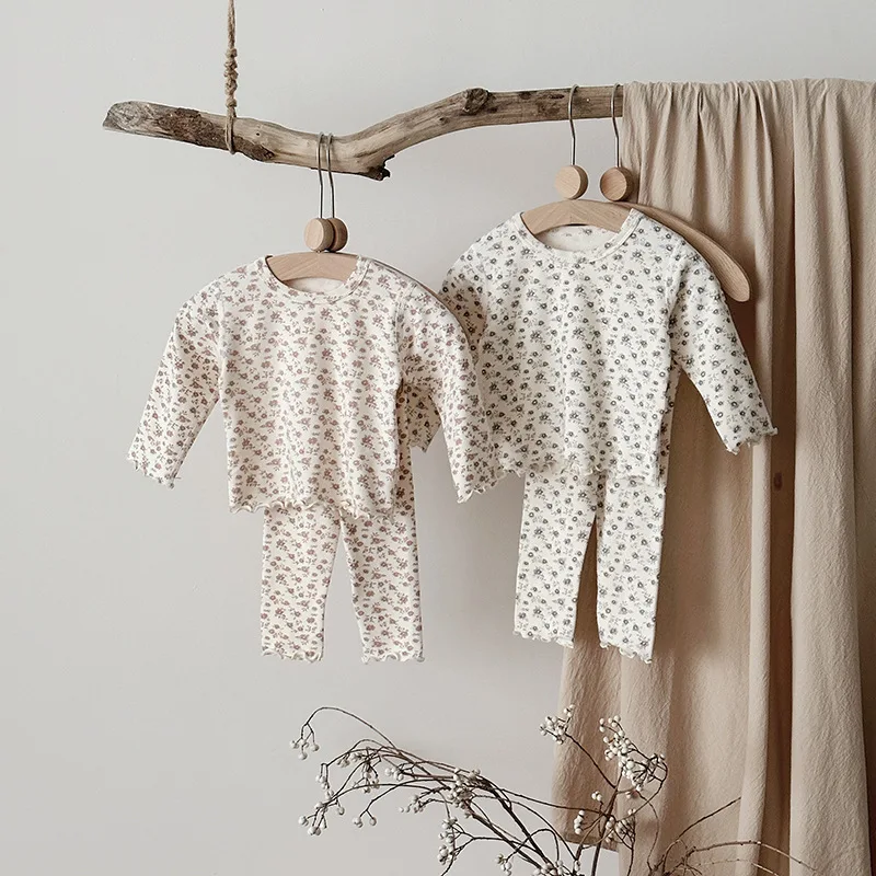 Girls Floral Pajamas Set