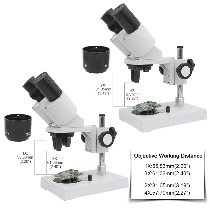 10X 20X 30X 40X Stereo Microscope with Ring Light Illumination for PCB Inspection Tools Industrial Microscopes Soldering Repair 4