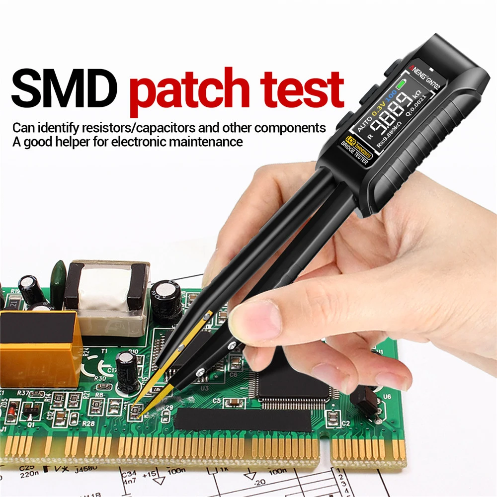 GN702 Digital Forceps Bridge Multimeter LCR Tweezers Bridge Tester Meter Inductance capacitance resistance Diode Test Tool digital multimeter mini tweezer tester tweezer tester
