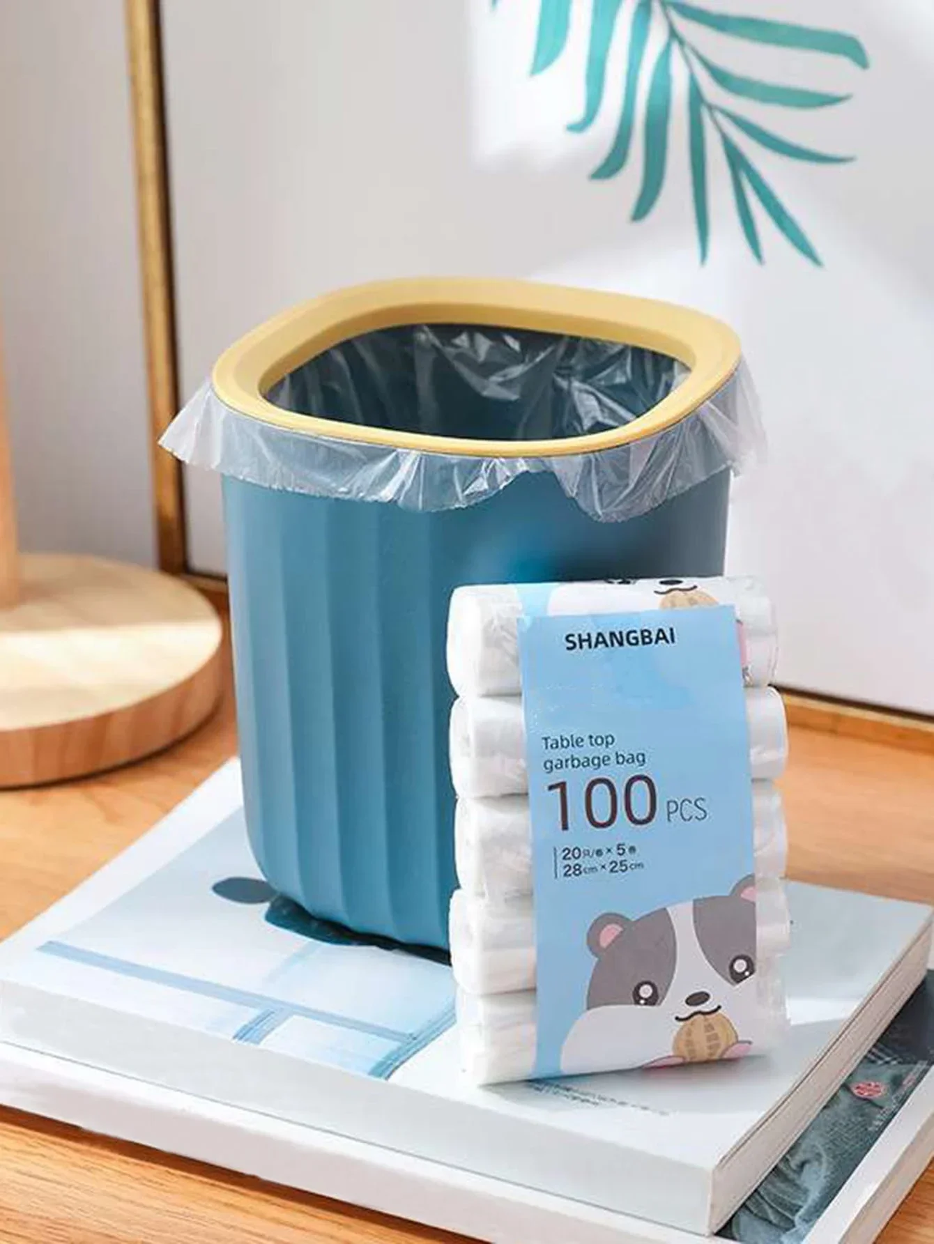 100pcs-Mini Small Waste Bins Desktop Garbage Basket Home Table Plastic Trash Can Office Supplies Dustbins Sundries Barrel Box