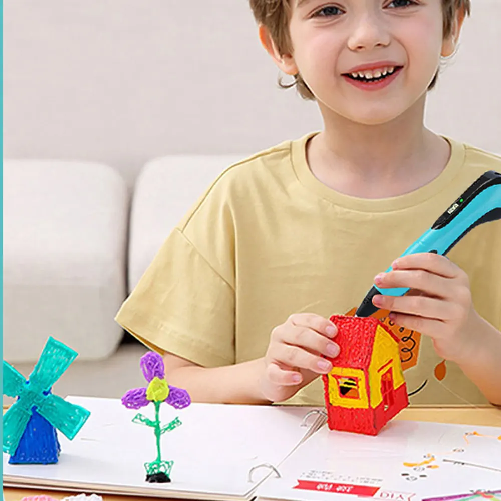 3D Printing Pen Set 3d printing pen with 200M PLA Filament Portable Travel Storage Box Power Adapter Children Birthday Christmas Creative Gift