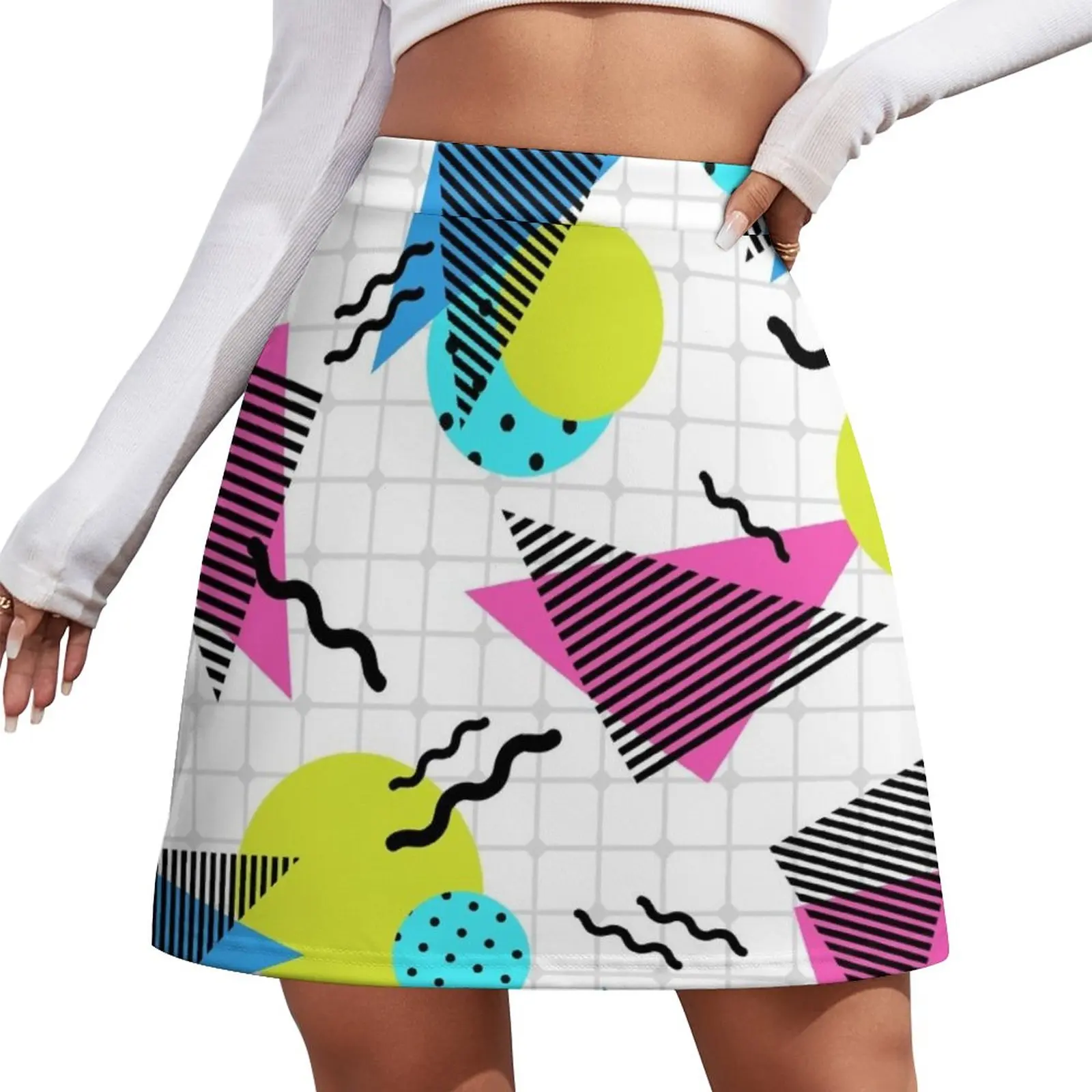 80s Vibe I Mini Skirt Female skirt fairy core summer skirts Women's skirt сумка c ручками guess g vibe db mini