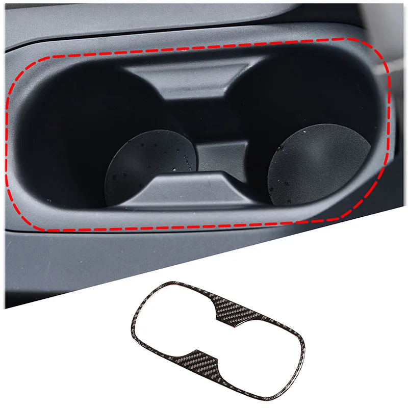 

For Toyota Corolla 2019-2020 Soft Carbon Fiber Car Rear Seat Cup Holder Panel Cover Trim Sticker Car Accessories