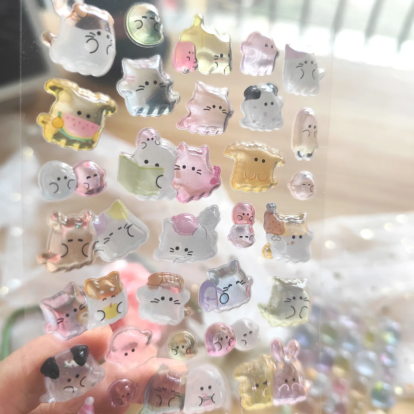 1 pc/4 pcs Japanese Style Ghost 3D Relief Stickers Scrapbooking Diy Journal Cute Stationery School Sticker