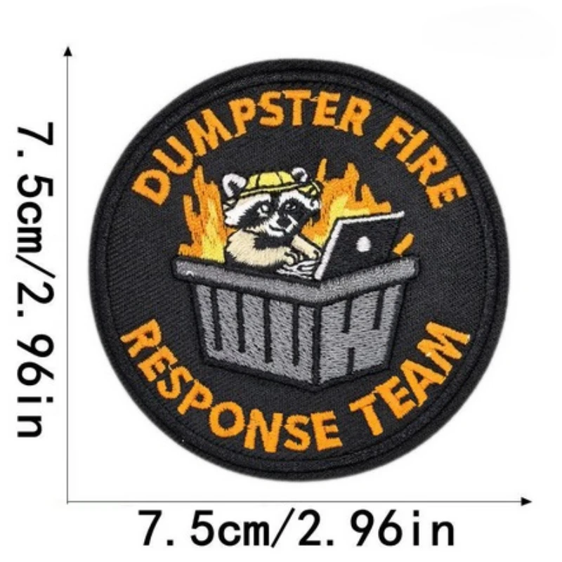 Waschbär Moral Taktische Patches Lustige Tier Stickerei Eisen auf Patch Militär Armee Armband Abzeichen Rucksack Kleidung Aufkleber