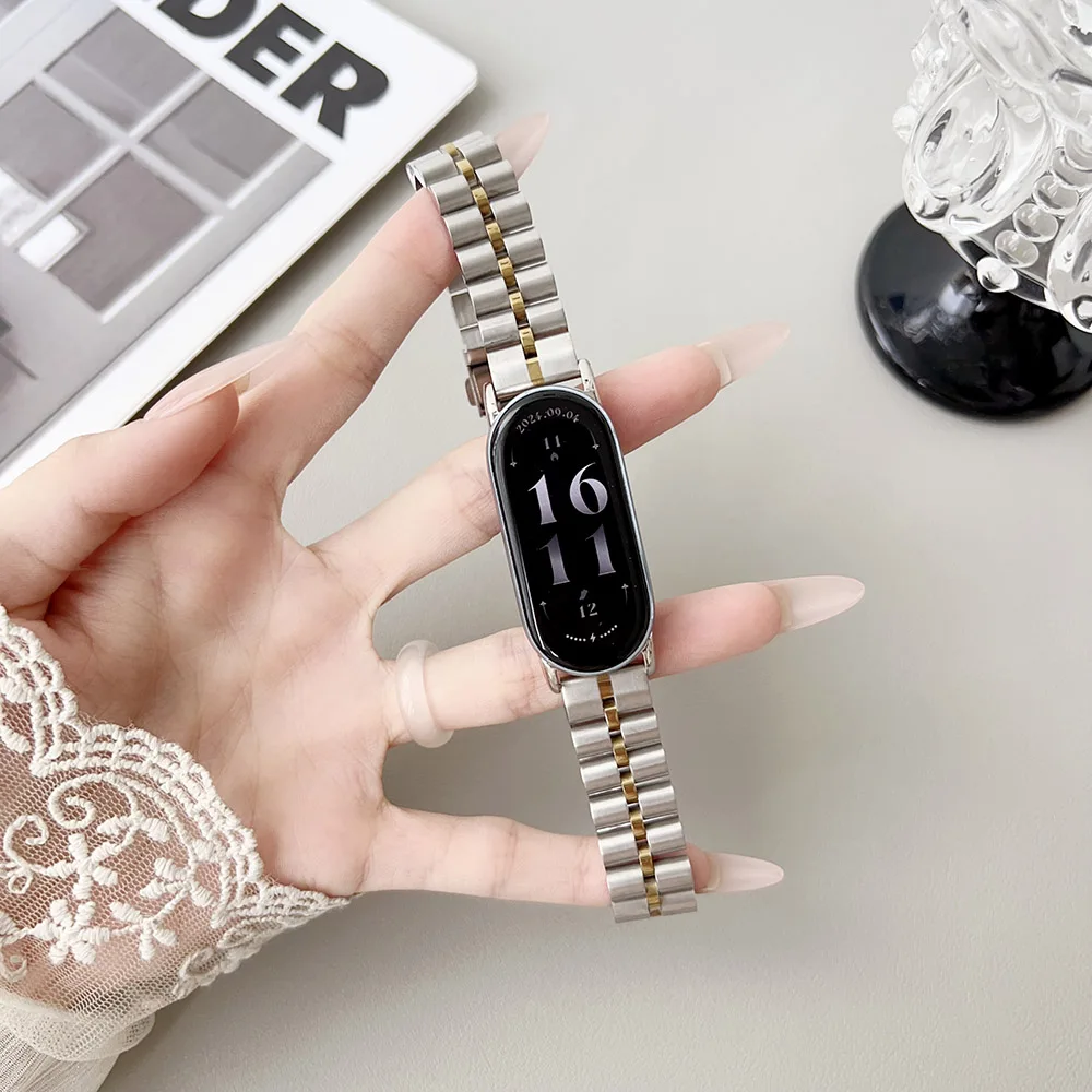 Elegant Stainless Steel Smart Band Wrist Bracelet