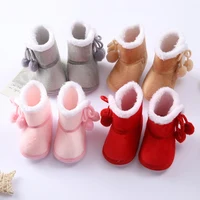 Autumn Winter Warm Newborn Boots Baby Girls Boys Shoes Toddler Soft Sole Fur Snow Boots Infant Toddler Cotton-Padded Shoes 4